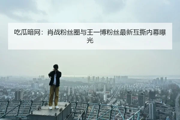 吃瓜暗网：肖战粉丝圈与王一博粉丝最新互撕内幕曝光